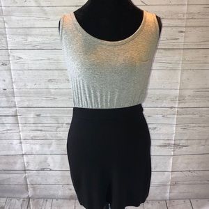 Forever 21 Bodycon Black & Gray Stretch Mini Dress w/Pocket Juniors Size M